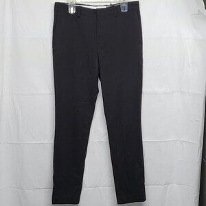 H&M Mens Dress Pants 33 X 30 Skinny Fit Flat Front Black